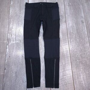 Athleta Pants Womens 10 Black Trailsetter Motion Ankle Zip Pointe Moto Pant